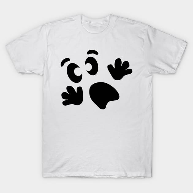 Spooky Ghost Face Halloween Costume Party Tee T-Shirt by TwiztidInASense